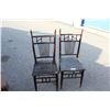 Image 1 : ** (2) Wooden Chairs with Padded Seats