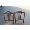 Image 2 : ** (2) Wooden Chairs with Padded Seats
