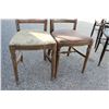 Image 3 : ** (2) Wooden Chairs with Padded Seats