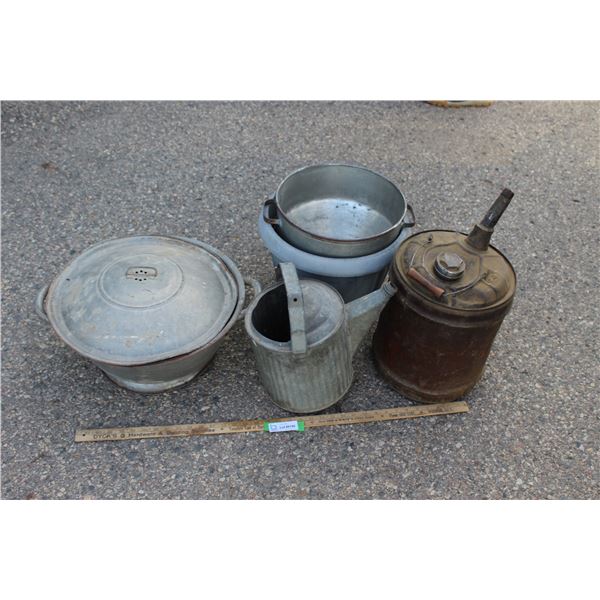 ** Small Dough Pan, Cream Sieve, Misc.