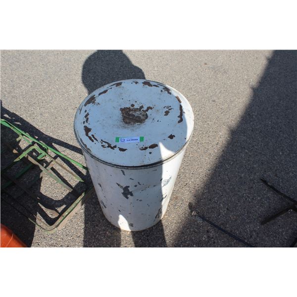 ** White Metal Flour Bin