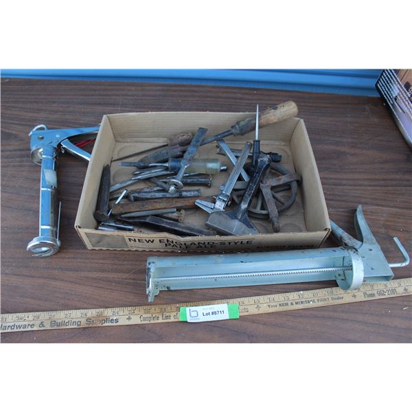 ** Well Pulley, Caulking Guns, Chisels, Calipers