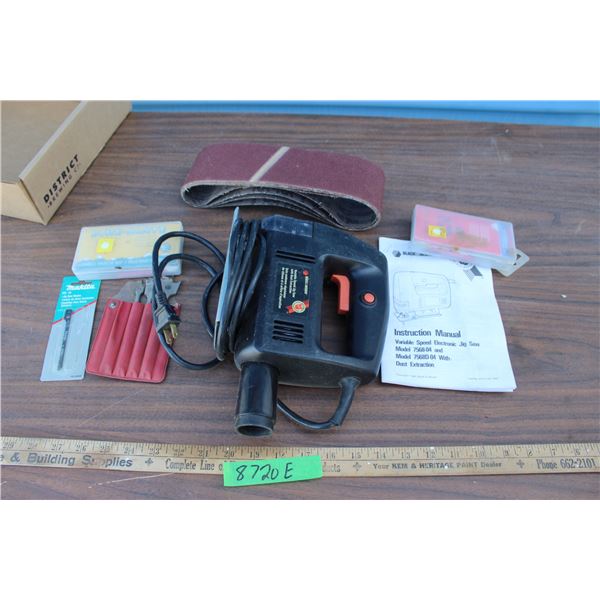 ** Sandpaper, Black & Decker Jig Saw, Wood Bits, Assorted Patches