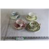 Image 1 : (4) Teacups, (4) Matching Saucers