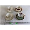Image 1 : (4) Teacups, (4) Matching Saucers