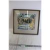 Image 1 : Framed Watercolour by Alan Rosenplot - 20" x 19"
