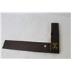Image 3 : Vintage 12" Square (brass & wood - level is missing)