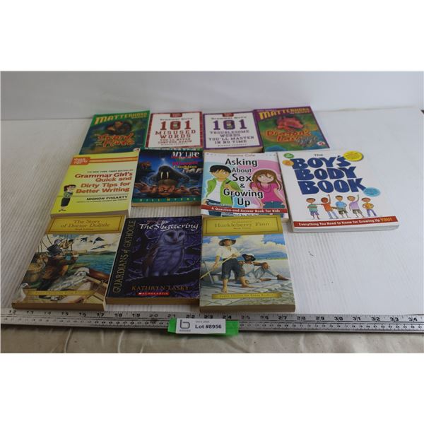 (11) Kids Books - The Huckleberry Finn, The Boy's Body Book, Misc.