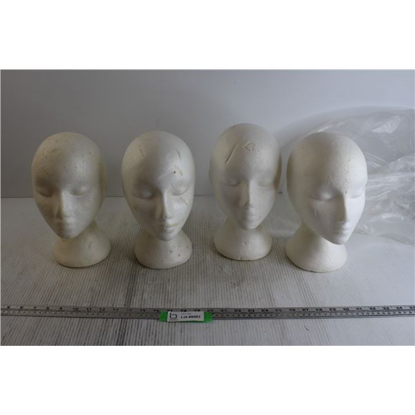 (2x Bid Price) (4) Styrofoam Wig Stands