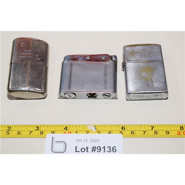 (3) Antique Lighters