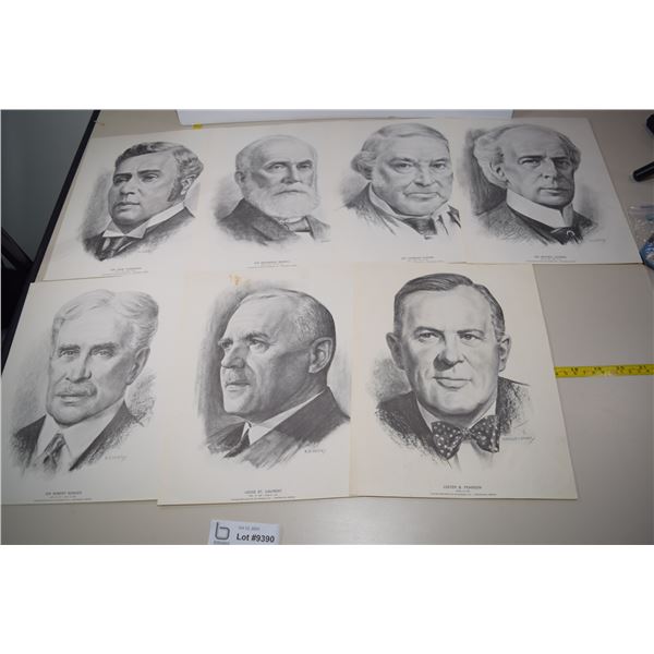 Set of 7 Quaker Oats Prime Ministers