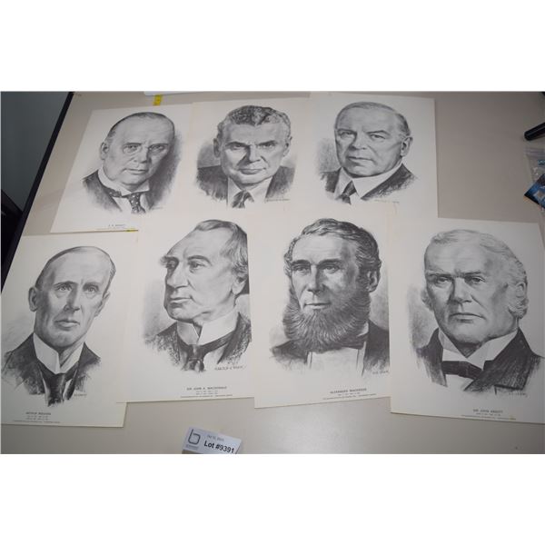 Set of 7 Quaker Oats Prime Ministers