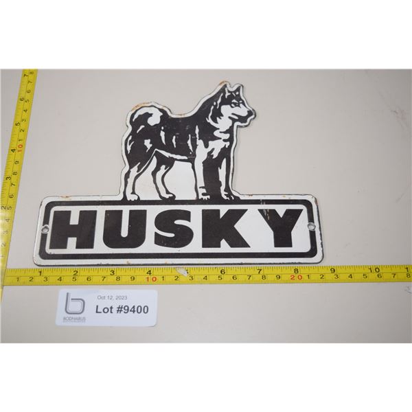 Husky Oil Fantasy Porcelain Sign