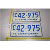Image 1 : Matched Set of Sask 1976 License Plates