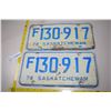 Image 1 : Matched Set of Sask 1976 Farm License Plates