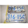 Image 1 : Matched Set of Sask 1976 License Plates