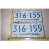 Image 1 : Matched Set of Sask 1976 License Plates