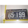 Image 1 : 1960 Sask License Plate