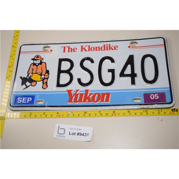 2005 Yukon Territories License Plate