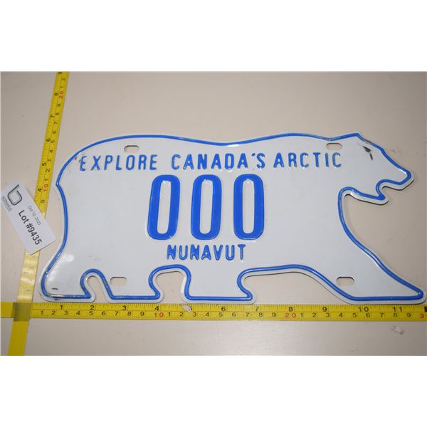 Nunavut License Plate