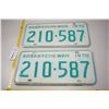 Image 1 : 1970 Sask Matched Set License Plates