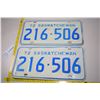 Image 1 : 1972 Sask Matched Set License Plates