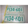 Image 2 : 1970 Sask Matched Set License Plates