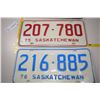 Image 3 : (4) Sask License Plates