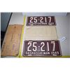 Image 1 : 1949 Matched Set Sask License Plates