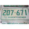 Image 2 : (7) Sask License Plates Incl. Set