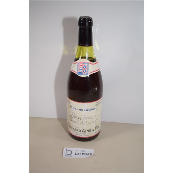 Full Regina Silver Broom Curling Wine