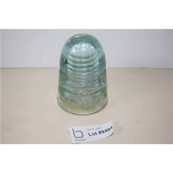 Steel Blue Grand Trunk Pacific Tel Insulator
