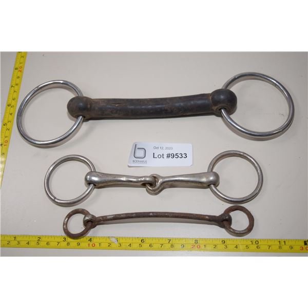 (3) Horse Bits (1 is rubber)