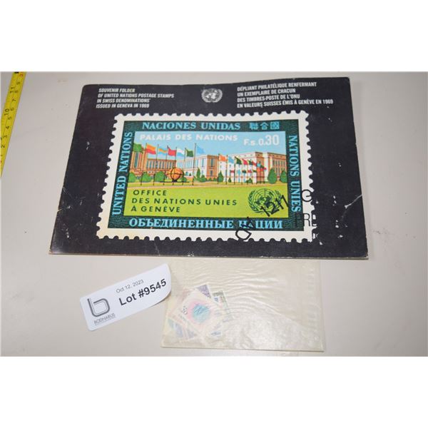 United Nations Folder with Stamps