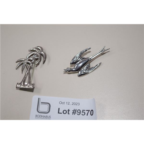 Sterling Pin & Coro Bird Pin