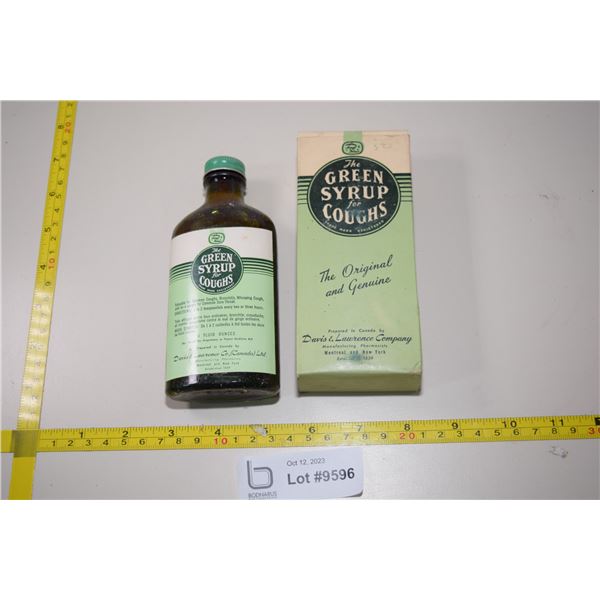 NOS Antique Green Cough Syrup