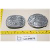 Image 1 : (2) Belt Buckles - 1993 and 1997 NFR Hesston