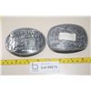 Image 1 : (2) Belt Buckles - 1991 and 1998 NFR Hesston