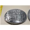 Image 2 : (2) Belt Buckles - 1991 and 1998 NFR Hesston