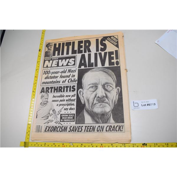 1989 Weekly World News Featuring Hitler