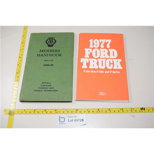 (2) Booklets - 1977 Ford Truck and 1958-59 AAA Ireland Travel Book