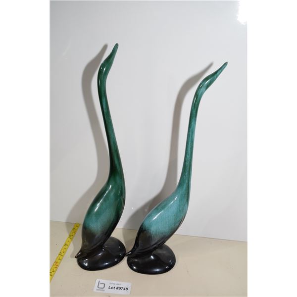 (2) Blue Mountain Pottery Herons