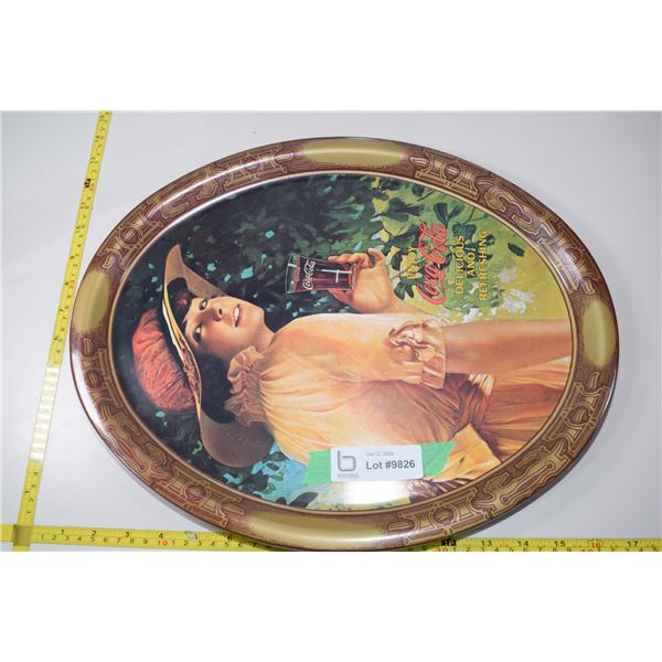 Large Coca Cola Tray WWI Girl