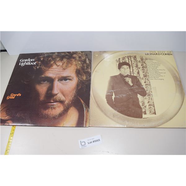 (2) LP Records - Leonard Cohen, Gordon Lightfoot