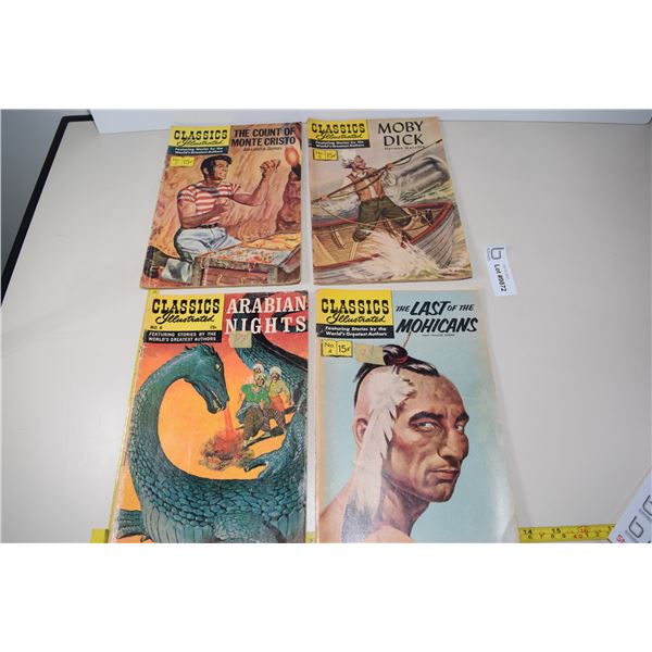 (4) Classics Illustrated Comics - 15 Cent