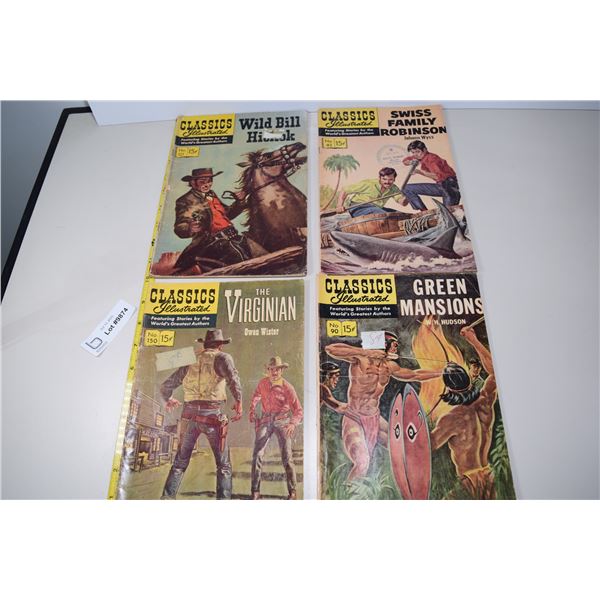 (4) Classics Illustrated Comics - 15 Cent