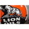 Image 4 : * Double Sided Heavy Porcelain Lions Oil Sign -30"