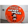 Image 1 : * Double Sided  Porcelain Coca Cola and Disney Sign -30" - Mickey Mouse