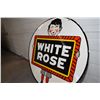 Image 3 : * Double Sided  Porcelain EN-AR-CO Sign -30"- White Rose