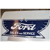 Image 1 : Double Sided Ford Thunder Bird Porcelain Sign - 30x12
